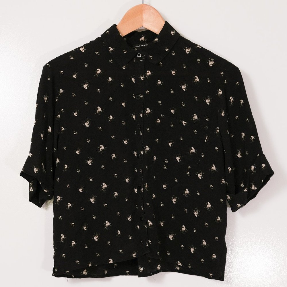Silk floral crop top - Club Monaco